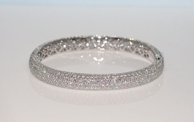 Pave Diamond Medium Bracelet | 18K White Gold