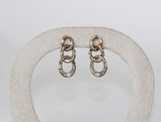 Diamond Link Earrings | 14K Rose Gold