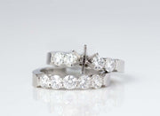 6 Prong Contemporary Diamond Wedding Set | Platinum