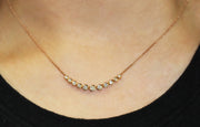 Diamond Bezel Necklace | 18k Rose Gold
