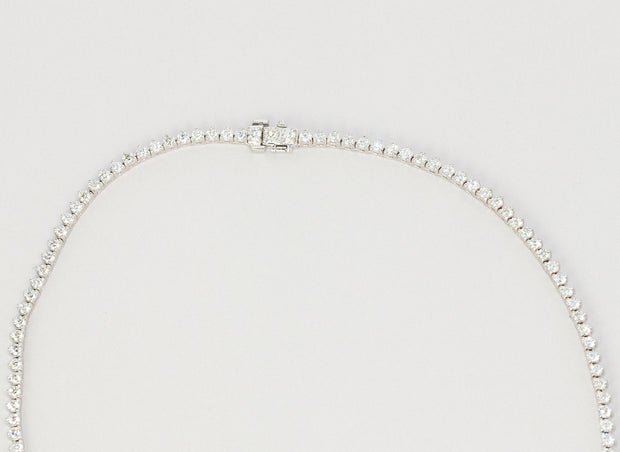Riviera Diamond Necklace | 18K White Gold