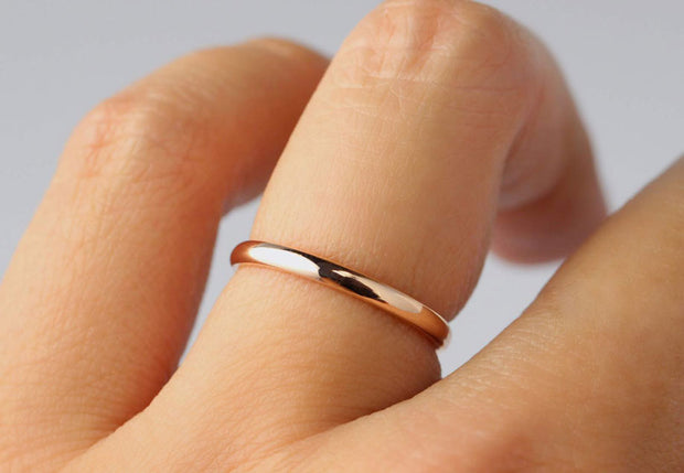 Classic Rose Gold Band | 14K Rose Gold