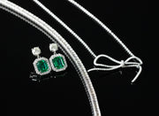 Emerald Cut Diamond Tennis Bracelet | 18K White Gold