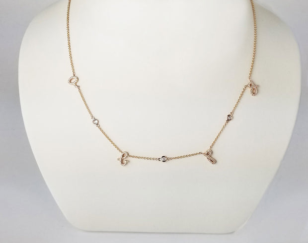 Customize-able Diamond Letter Necklace