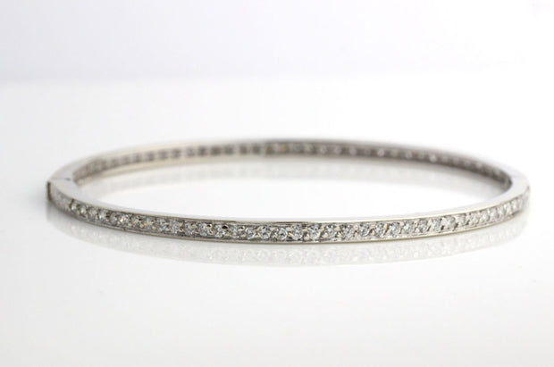 Diamond Bangle Bracelet | White Gold 1.00CT