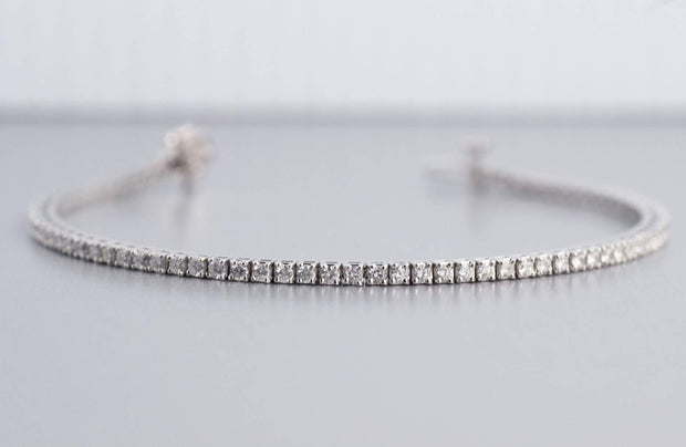 Diamond Line Bracelet | White Gold 2.11CTS