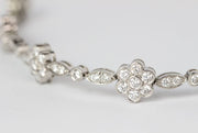 Diamond Flower Bracelet | Platinum
