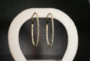 Diamond Hoop Earrings | 18k Yellow Gold