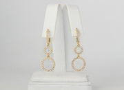 Double Circle Diamond Earrings | Yellow Gold