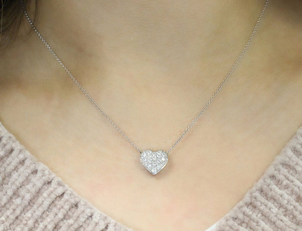 Hot Diamonds Large Heart Pendant Necklace, Silver/Rose Gold at John Lewis &  Partners