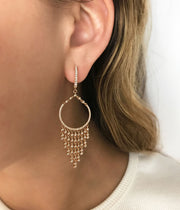 Chandelier Diamond Bezel Earrings