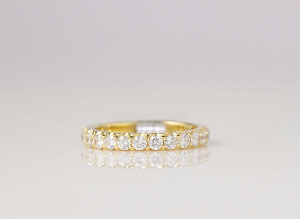 Diamond Eternity Wedding Band | 18K Yellow Gold