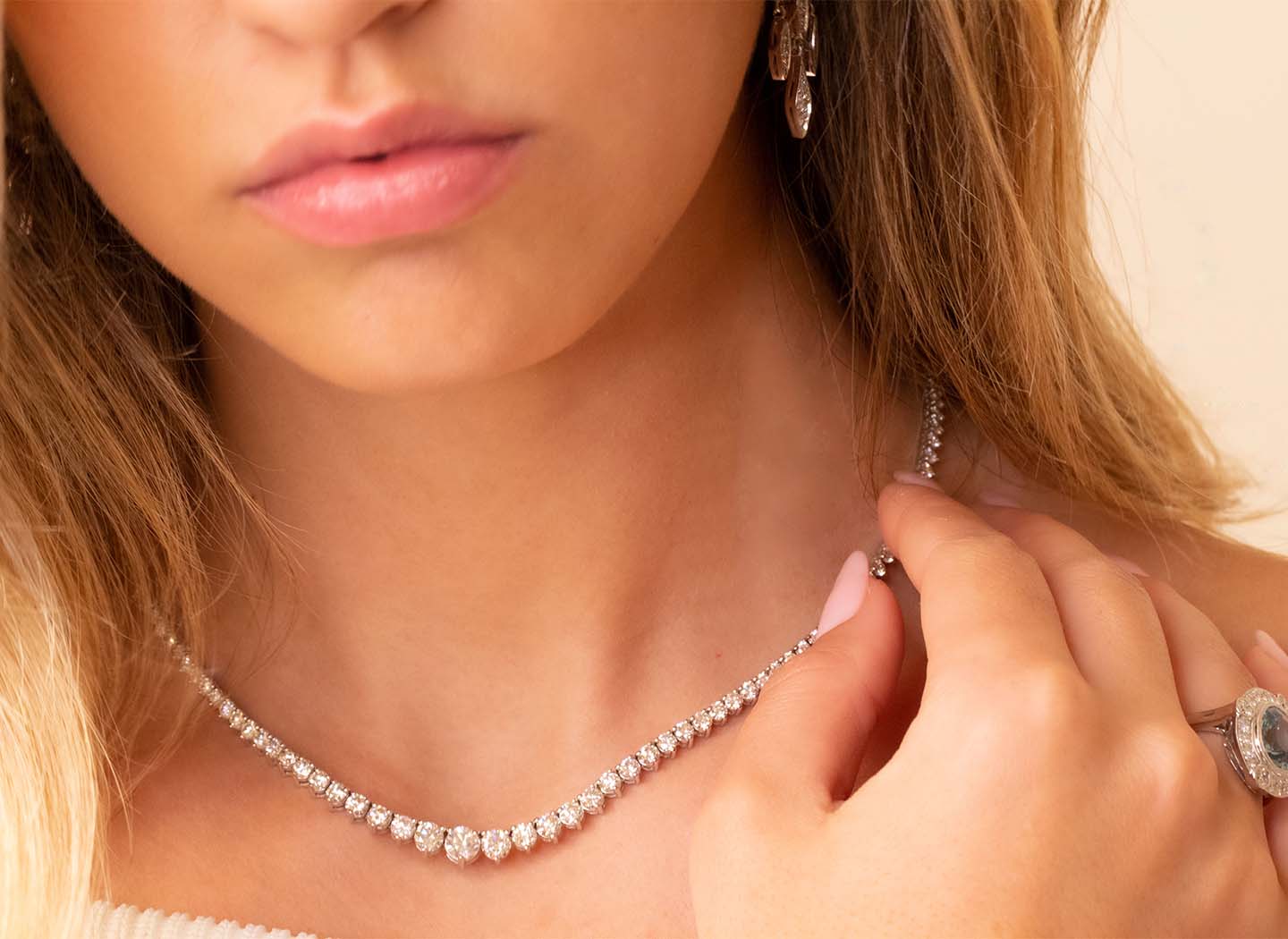 Riviera Diamond Necklace | 18K White Gold – Robert Chavira Inc