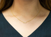 Love Pave Diamond Pendant Necklace | 14K Yellow Gold