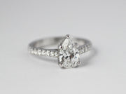 Pear Shape Diamond With Shared Prong Band