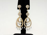 Chandelier Earrings with Diamond Briolettes