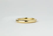 Classic Rounded Yellow Gold Band | Comfort Fit