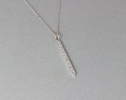 Diamond Tie Pendant Necklace | Medium 18K White Gold