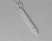 Diamond Tie Pendant Necklace | Medium 18K White Gold