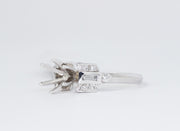 Vintage Art Deco Style Diamond Ring Setting | Platinum