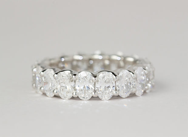 Oval Diamond Eternity Set Wedding Band | Custom U Set Platinum