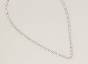 Four Prong Diamond Tennis Necklace | 14K White Gold