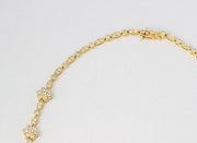 Diamond Flower Necklace | 18K Yellow Gold