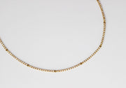 Diamond Bar Link Necklace | 18K Yellow Gold