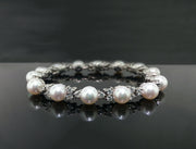Pearl and Diamond Bracelet | 18K White Gold