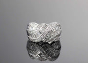 Bold Baguette And Round Diamond Band | Platinum