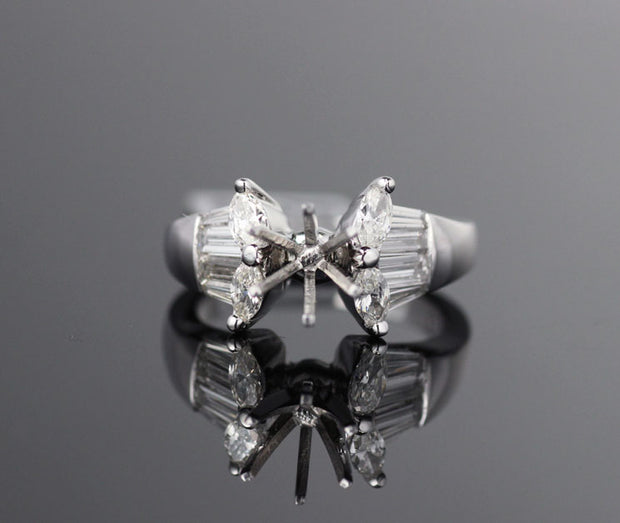 Marquis and Baguette Ring Setting