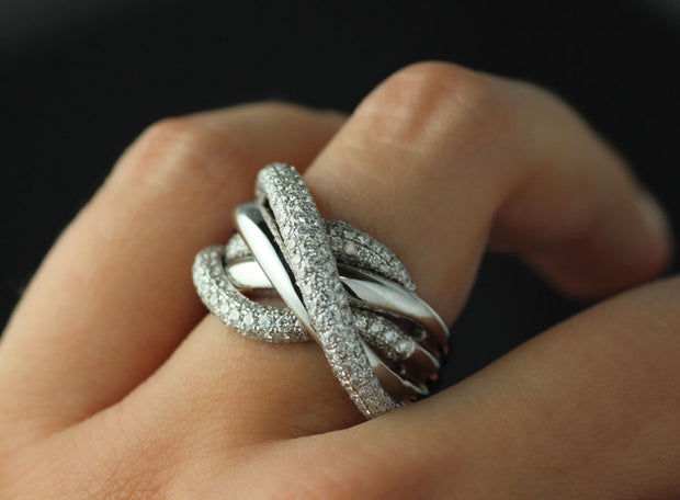 Fashion Pave Diamond Ring