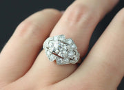 Antique Style Diamond Ring | Platinum