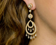 Chandelier Earrings with Diamond Briolettes